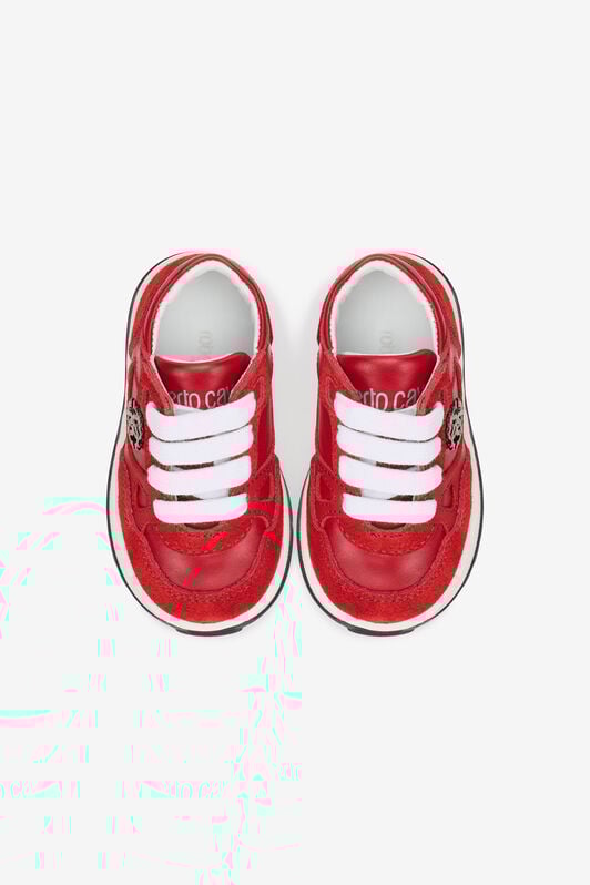 JU Rote Leder-Sneaker Für Kinder RED TJS01B-PZJ02