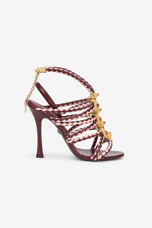 RC Red and White Sandals with Jewel Details ROSSO/BIANCO VWS003-PZ003