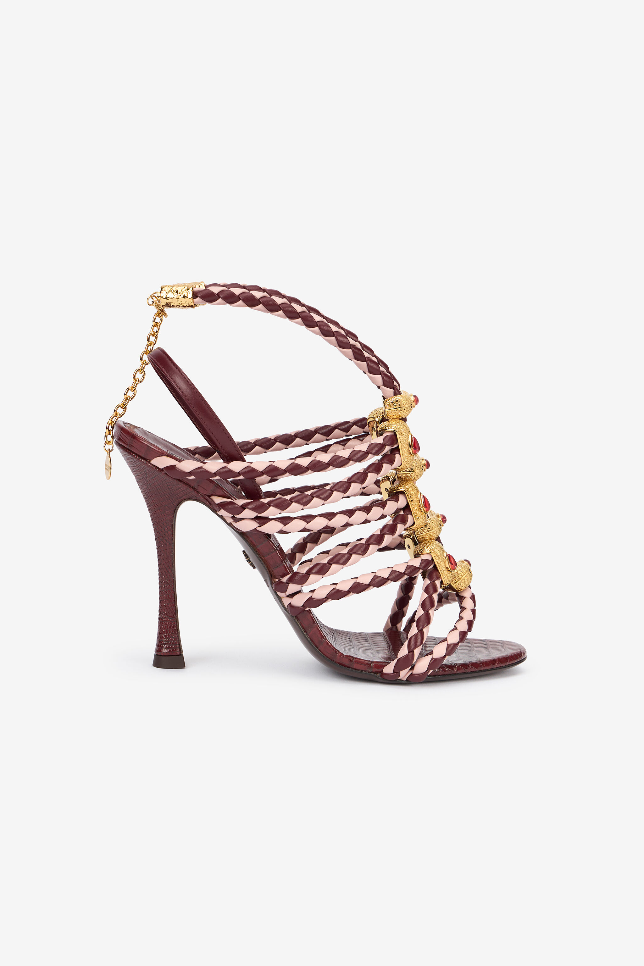 RC Red and White Sandals with Jewel Details ROSSO/BIANCO VWS003-PZ003