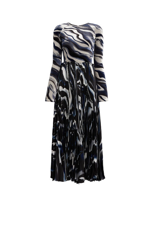 RC Robe plissée à motif Sistine Chapel BLACK/BLUE JWT102-FY059