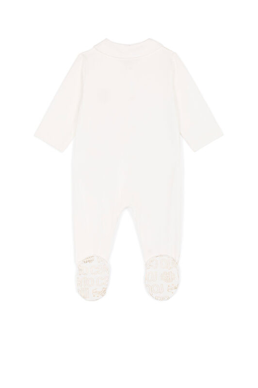 JU Logo-Print Babygrow MILKY WHITE/GOLD KJT850-JMU14