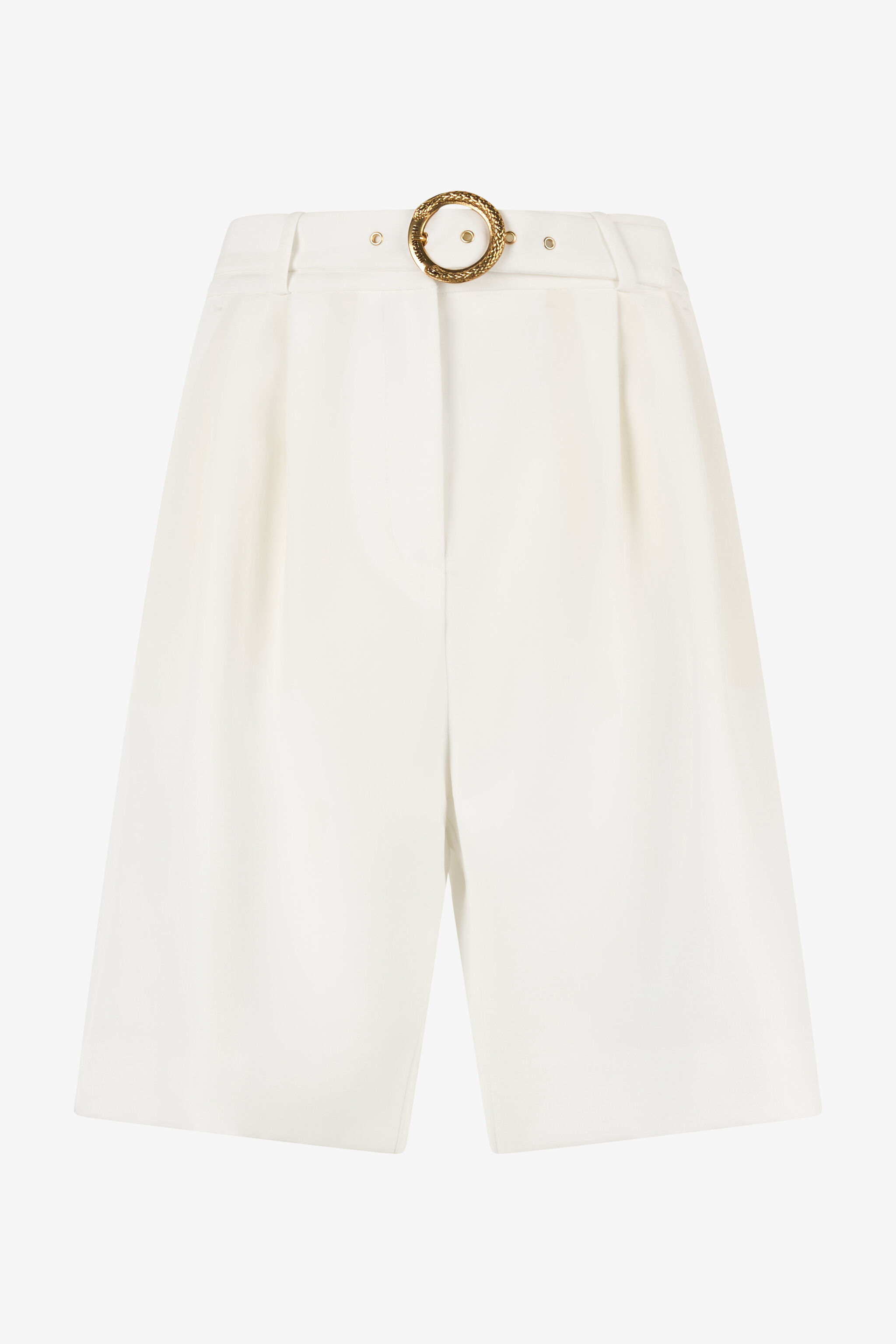 JC Tailored Shorts With Belt White UFT098-UF149