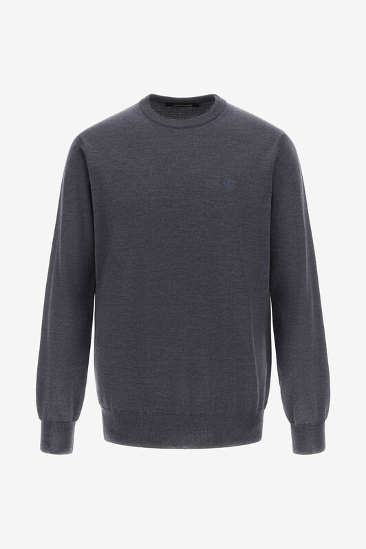 RC Crewneck sweater with RC Dark gray NOM01B-MQ030