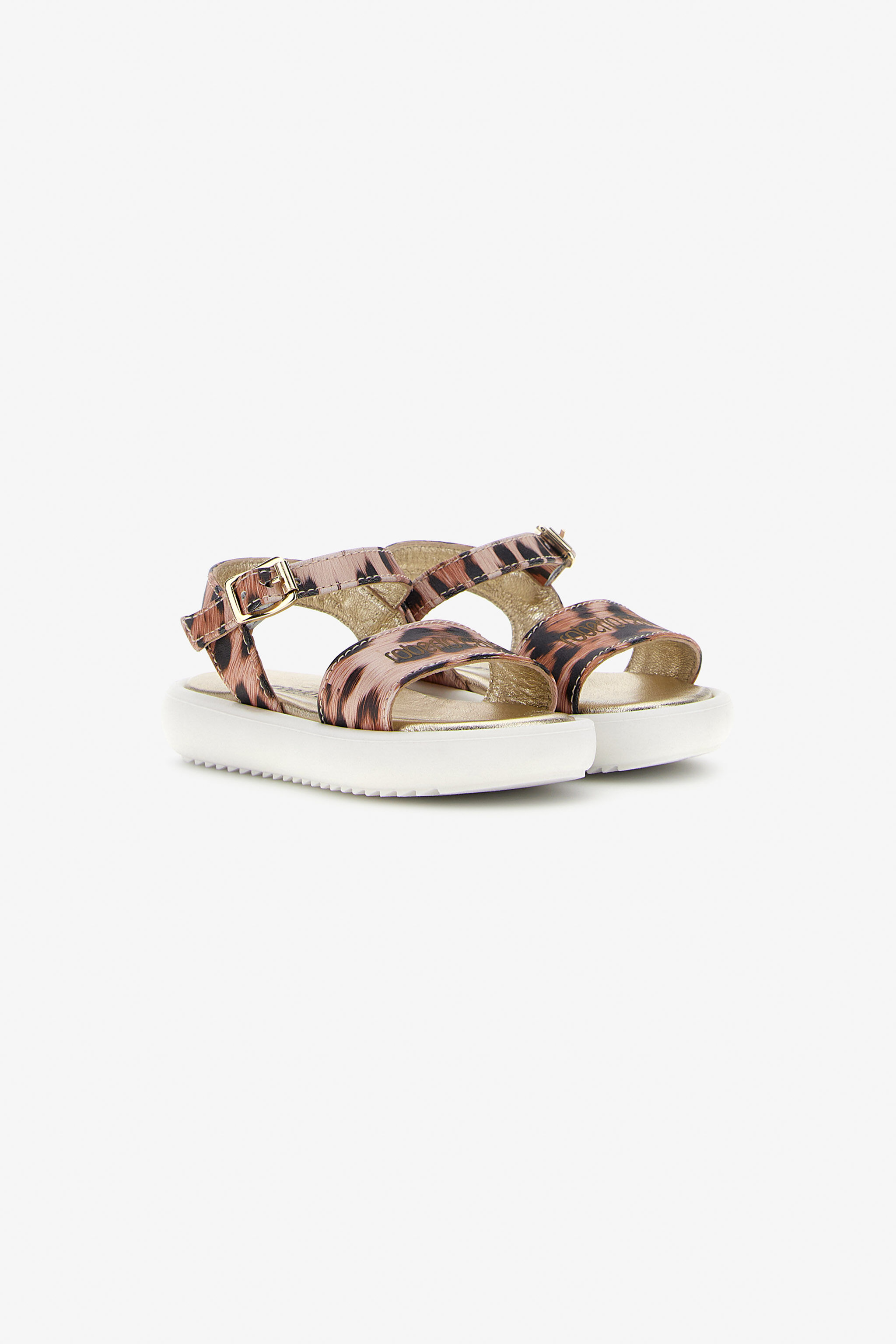 JU RC Logo Sandals JAGUAR/GOLD SJS00B-PZJ02