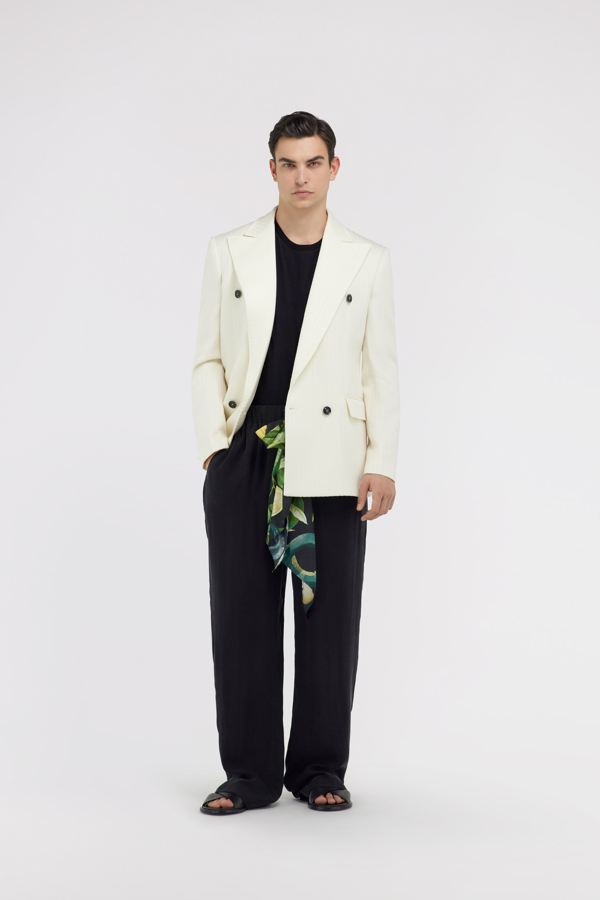 RC Trousers with Lemon print details Black SRT255-FLJ03