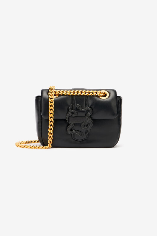 JC Small Crossbody Bag With Mirror Snake Black UFB058-UF427