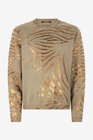 ${brand} Sweater With Golden Tiger Skin Pattern ${colorDescription} ${masterID}