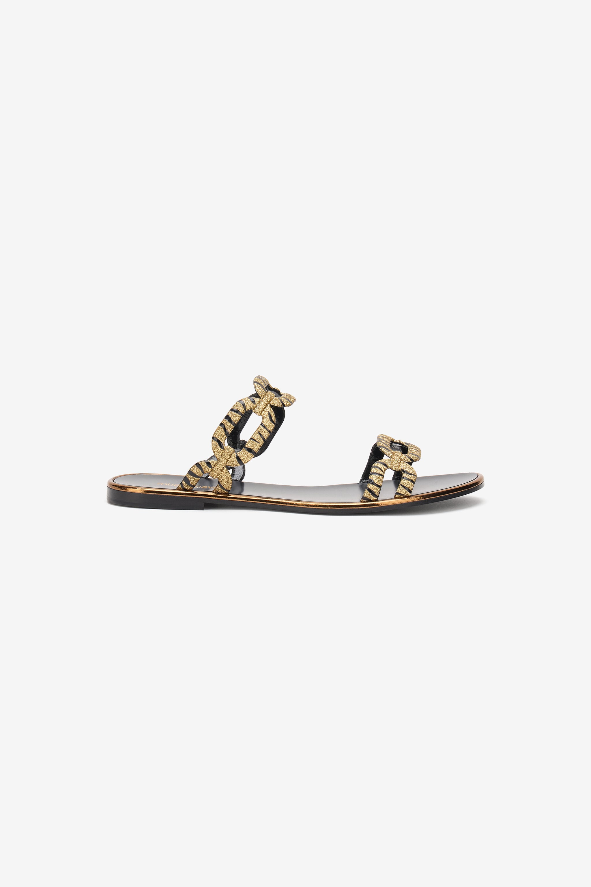RC Sandales Dorées Et Noires BLACK/GOLD WKS007-PA064