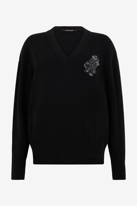 RC Pullover Schwarz mit Monogram Mirror Snake RC Pullover Schwarz mit Monogram Mirror Snake NERO VKM624-MQ013