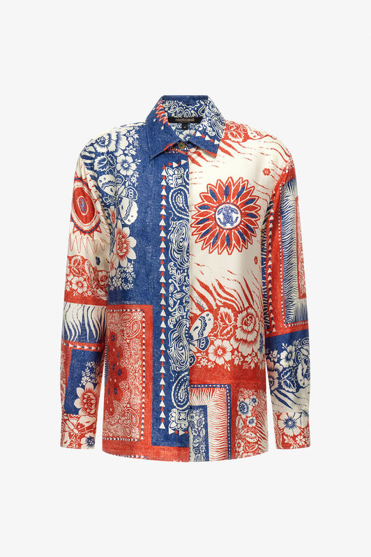 RC Blusa con Estampado Bandana Azul TKT703-4QN05