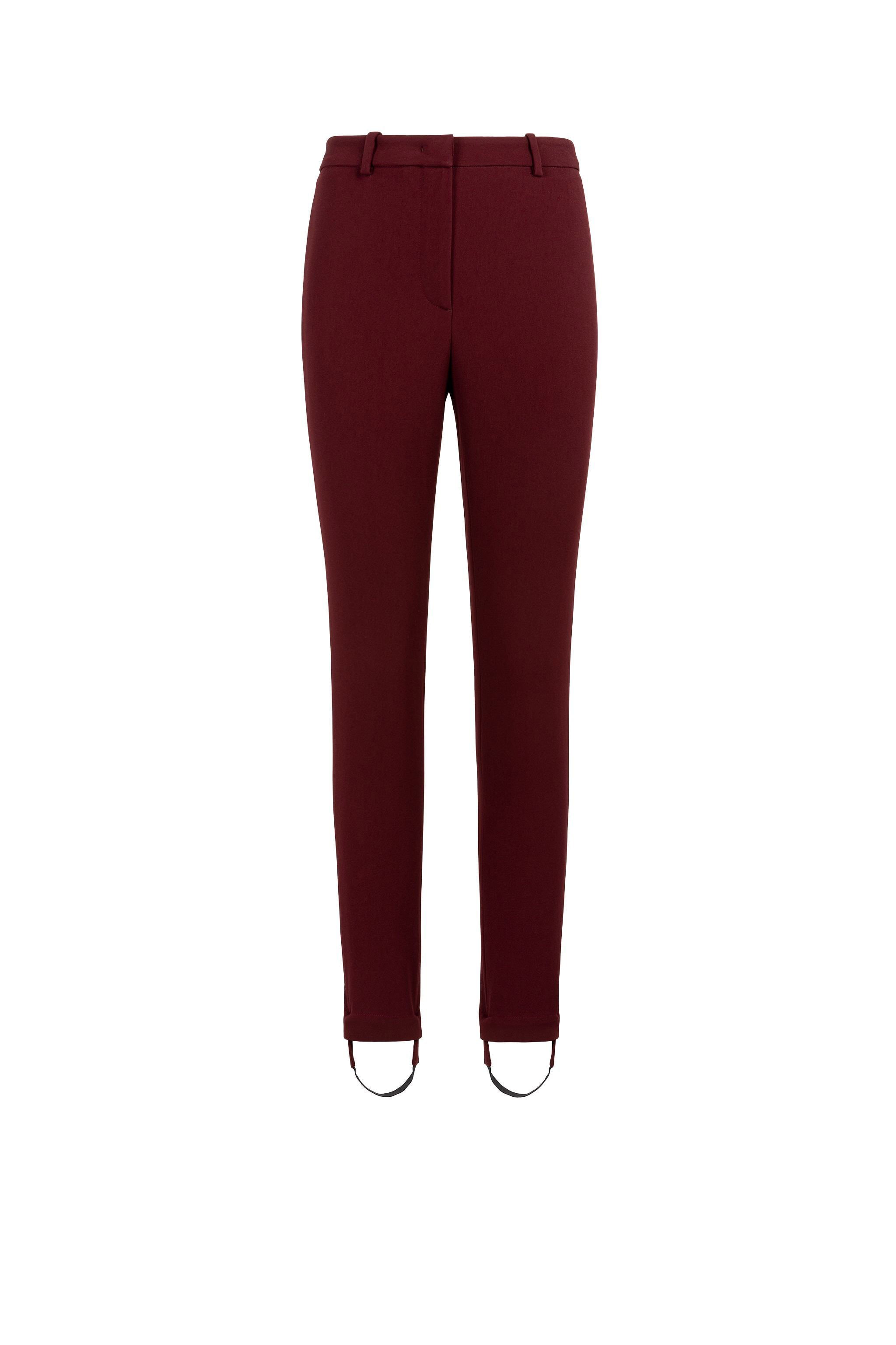 RC Double stretch crepe solid trousers Dark red HQT203-HR005