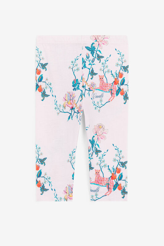 JU Leopard And Flower-Print Cotton Leggings Rosa RJT201-JFG81