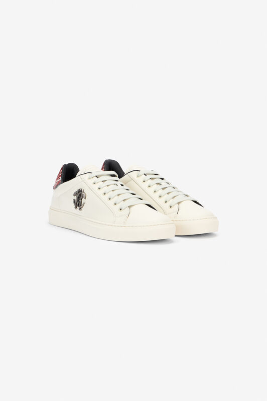 RC Ivory Leather Low Top Sneakers BIANCO/ST:DRAGONE SRS009-PZB15