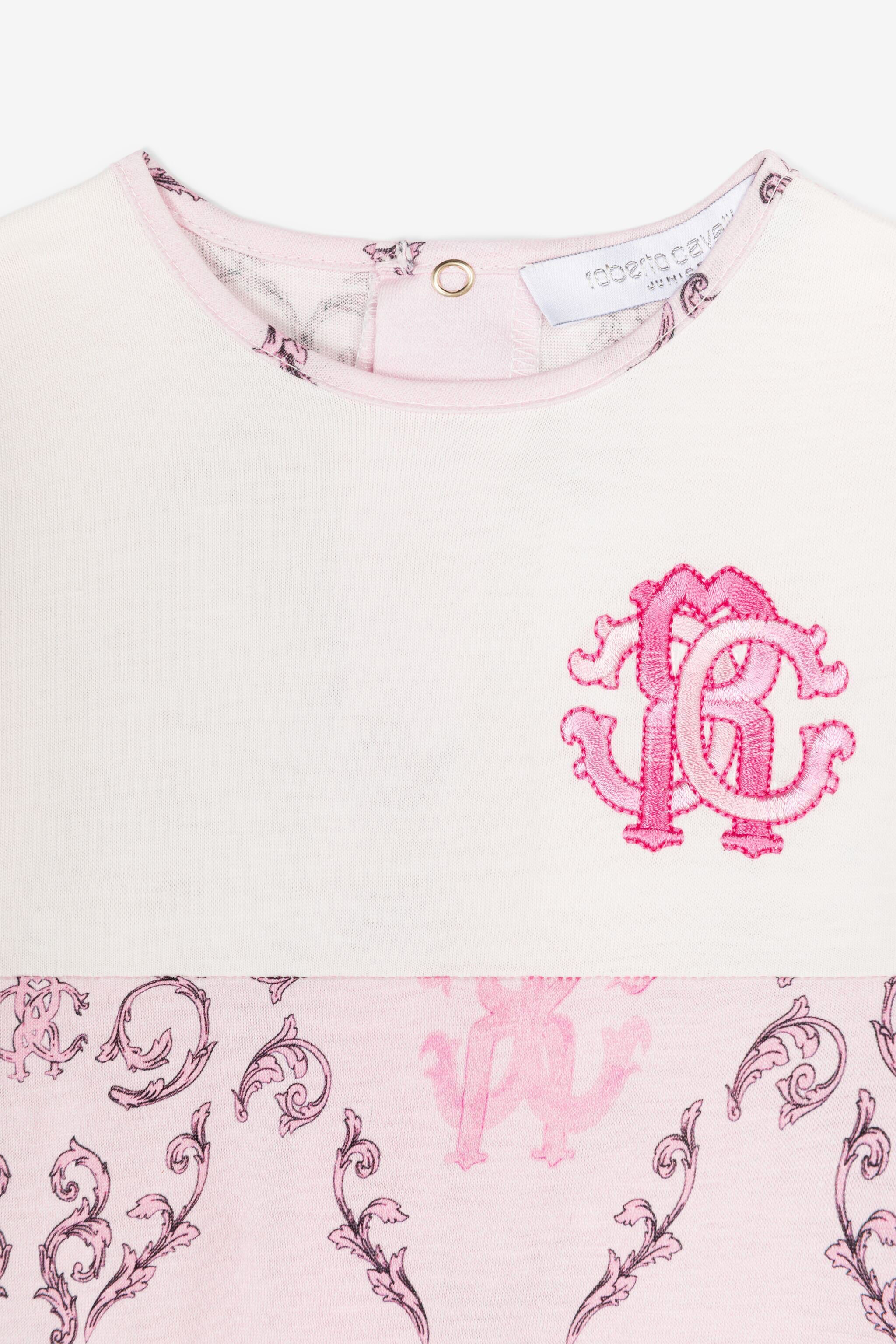 JU Strampler-Set mit Logo-Print Rosa RJT809-JFG80