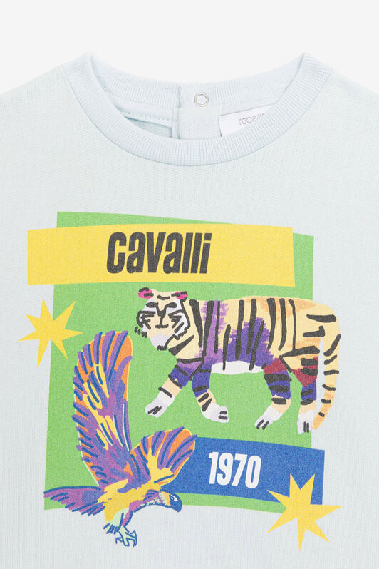 JU Logo-Print Cotton Sweatshirt JU Logo-Print Cotton Sweatshirt Light blue RJT90B-CF050