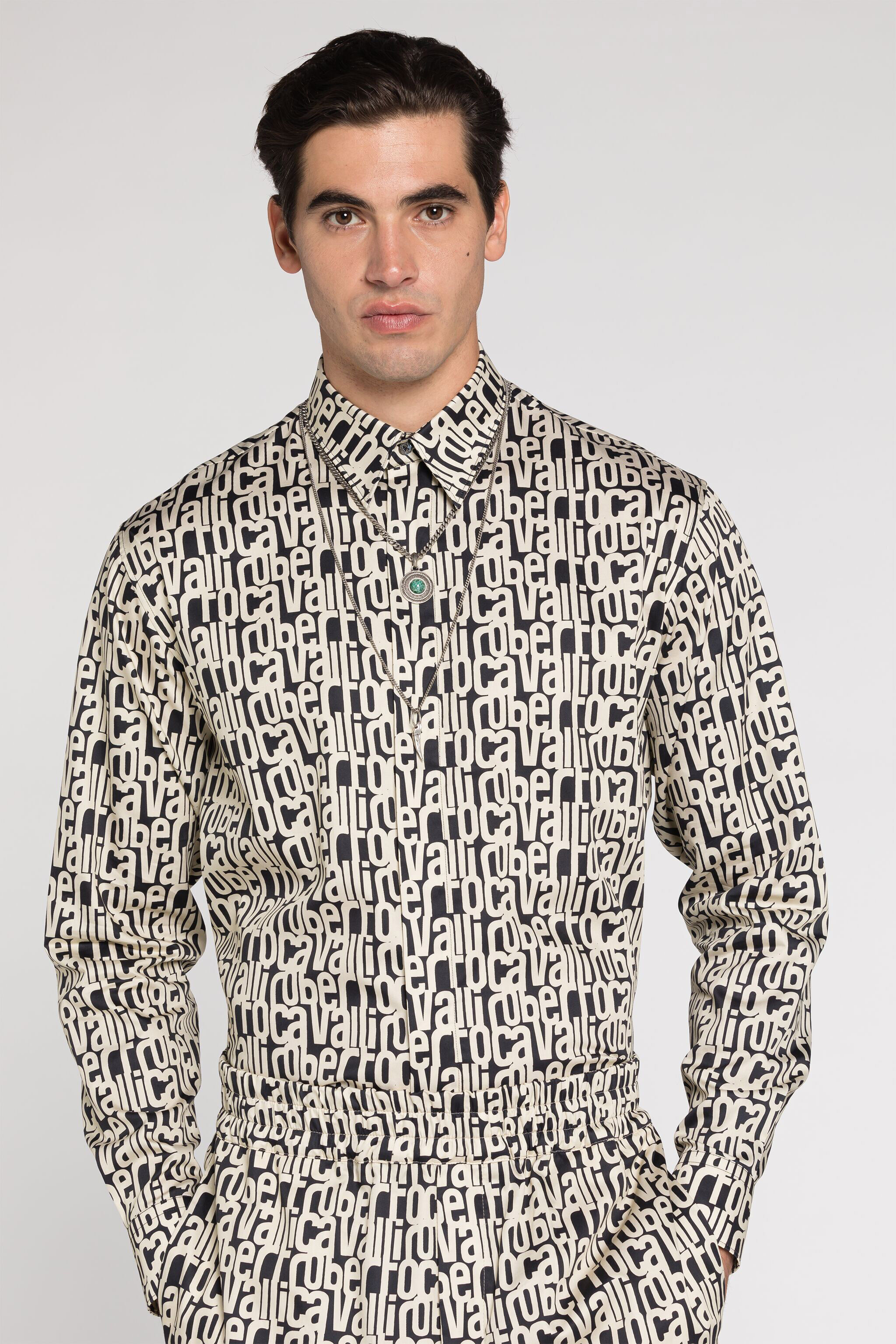 RC Logo-Print Shirt BLACK RRT719-1Z023