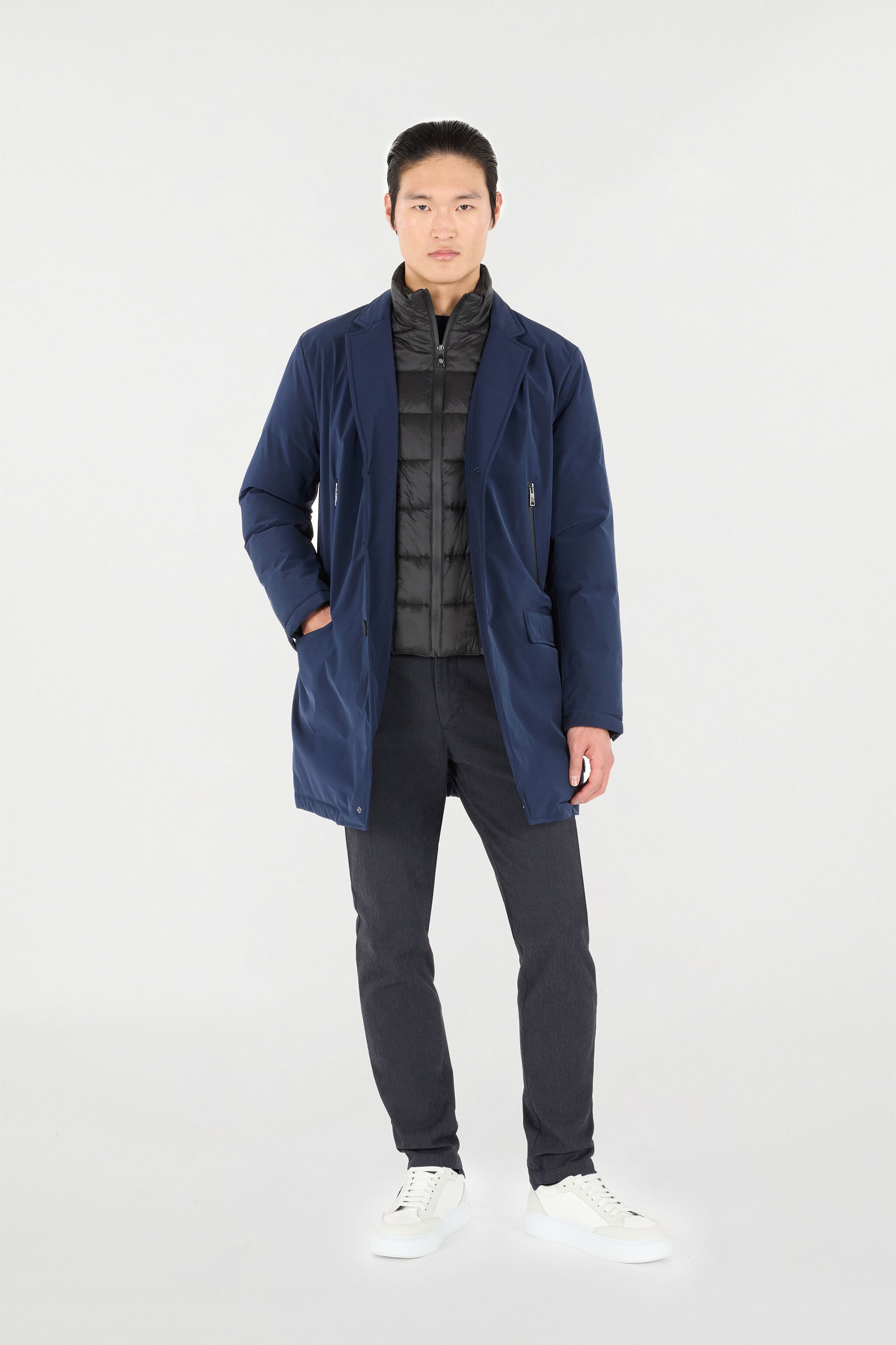 RC Padded Jacket with Quilted Insert Dark blue OOT40E-SBO04