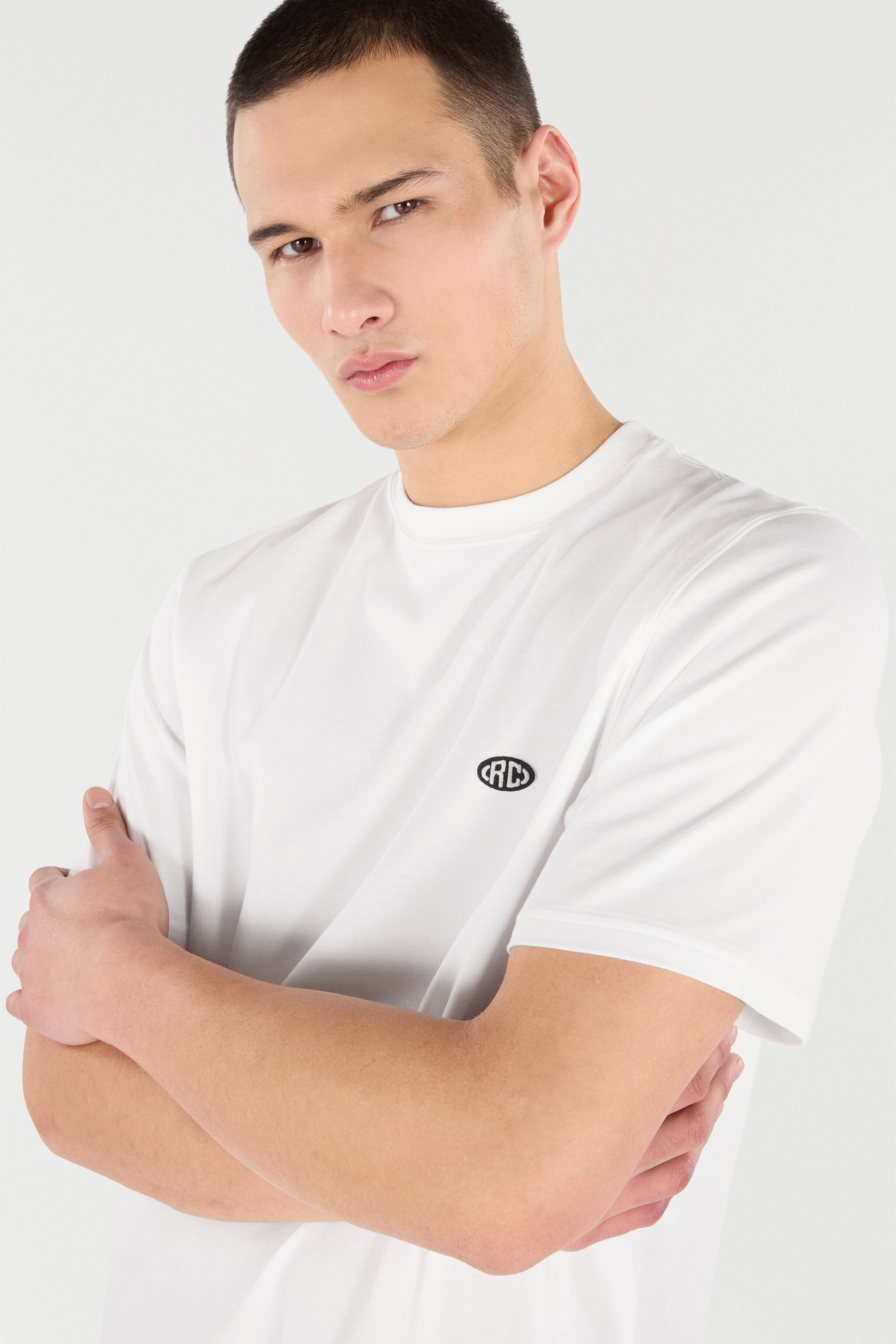 RC T-Shirt Con Patch Logata Bianco VNT61D-JJ080