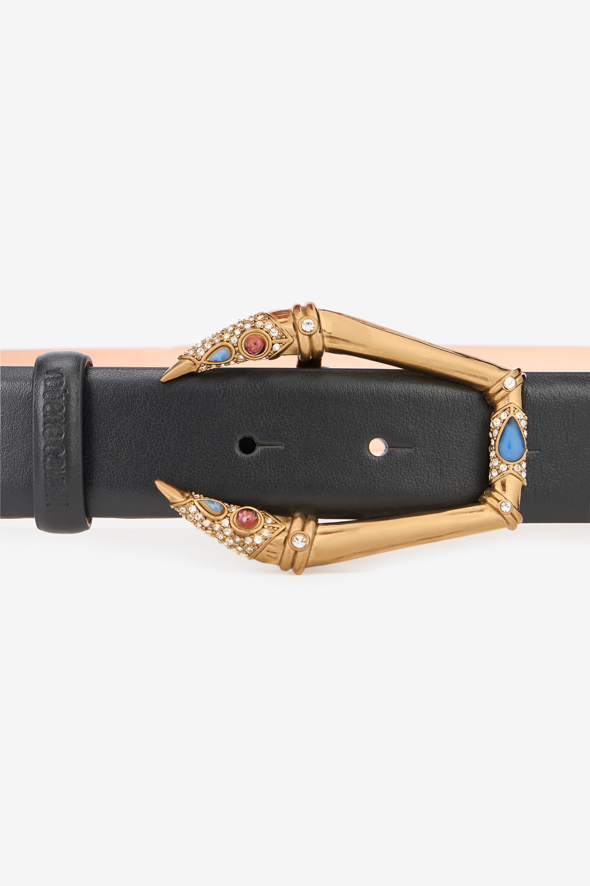 RC Black belt with jeweled buckle RC Black belt with jeweled buckle NERO VKC003-PZ796