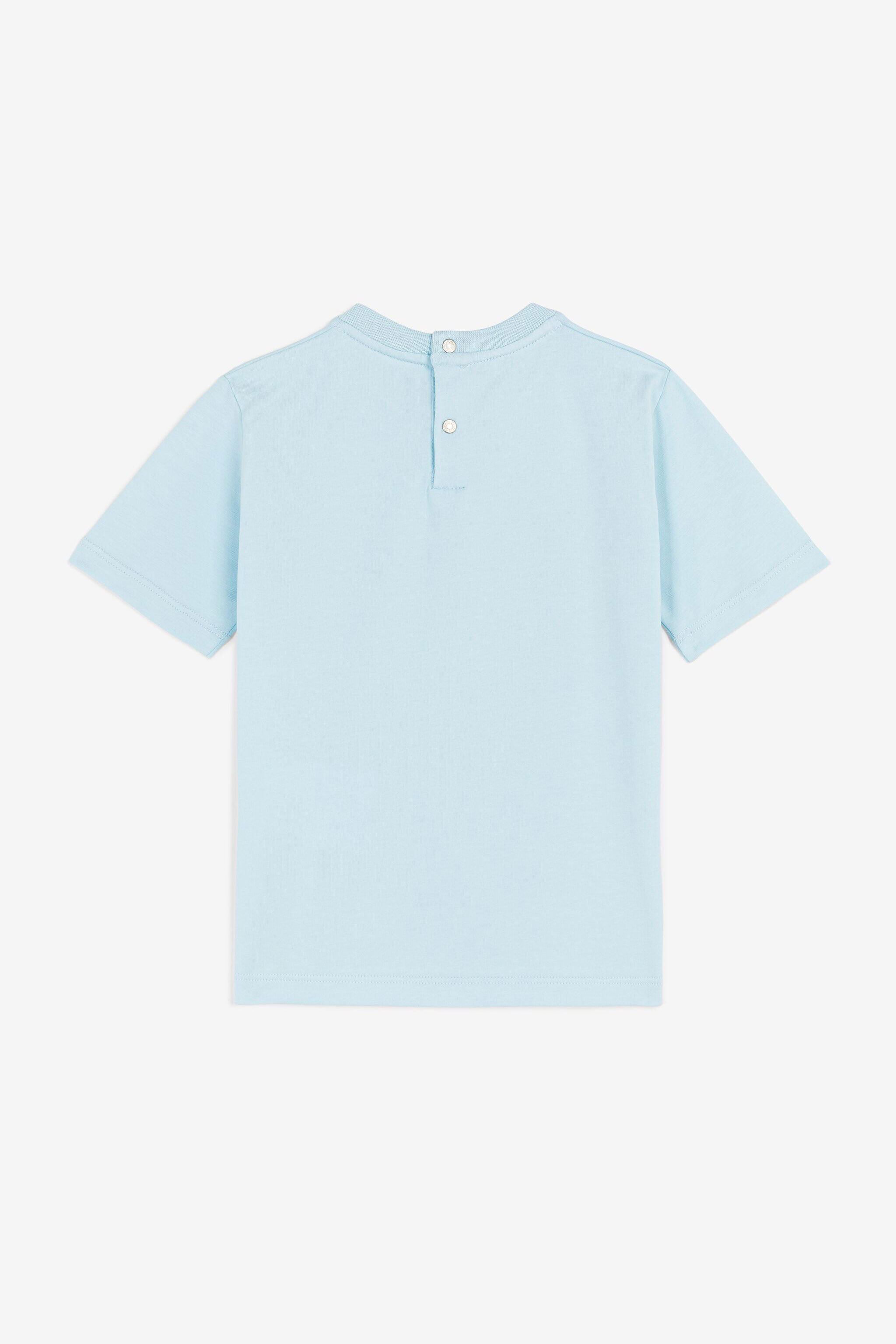 JU Fish And Logo-Print T-Shirt BABY BLUE OJT673-ISA2J
