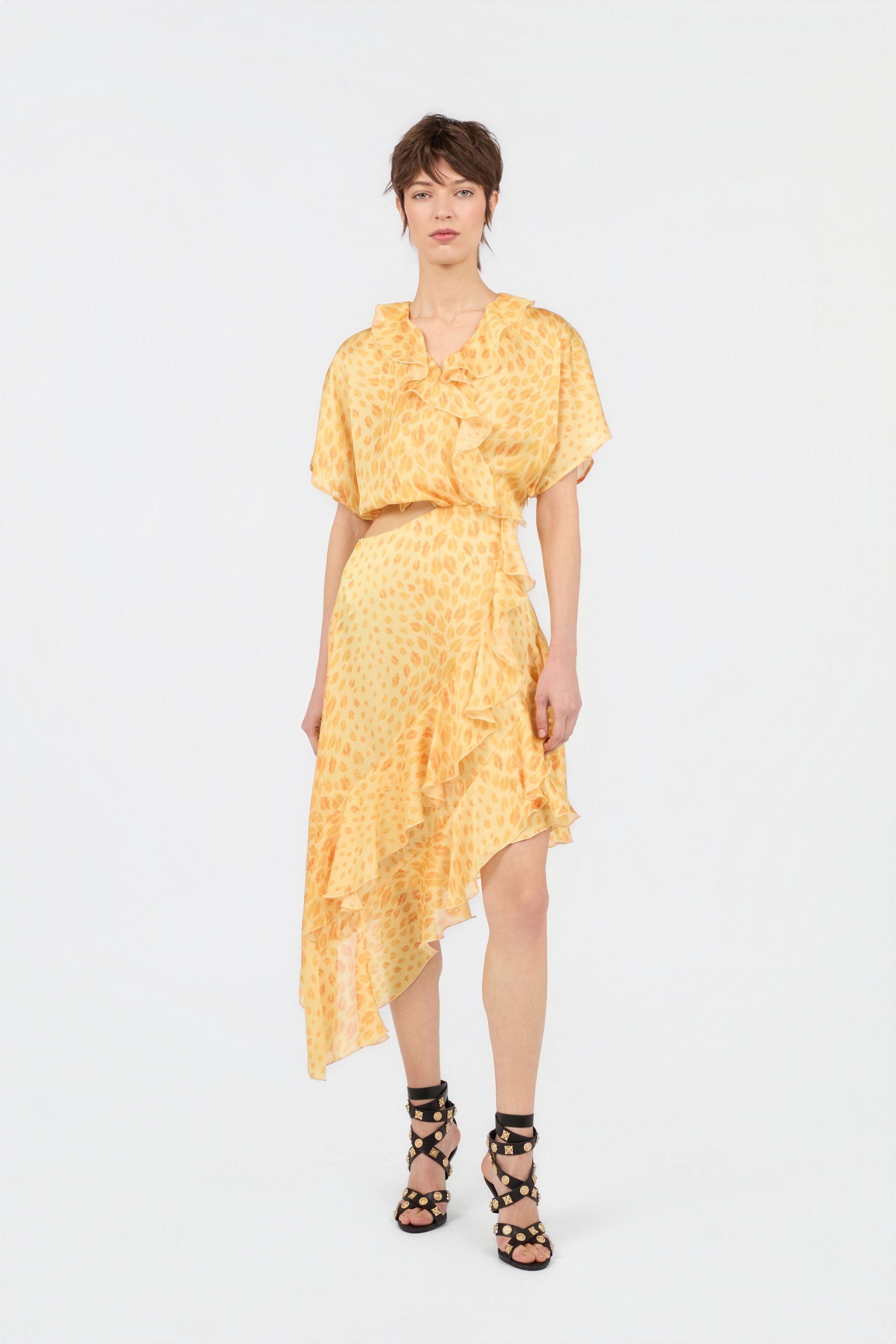 JC The Jaguar Kiss Print Mini Dress POP CORN WFT301-WF699