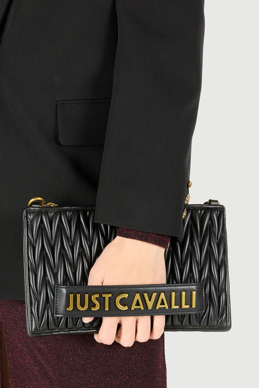 JC Clutch With Metal Lettering Black TFB063-TF428