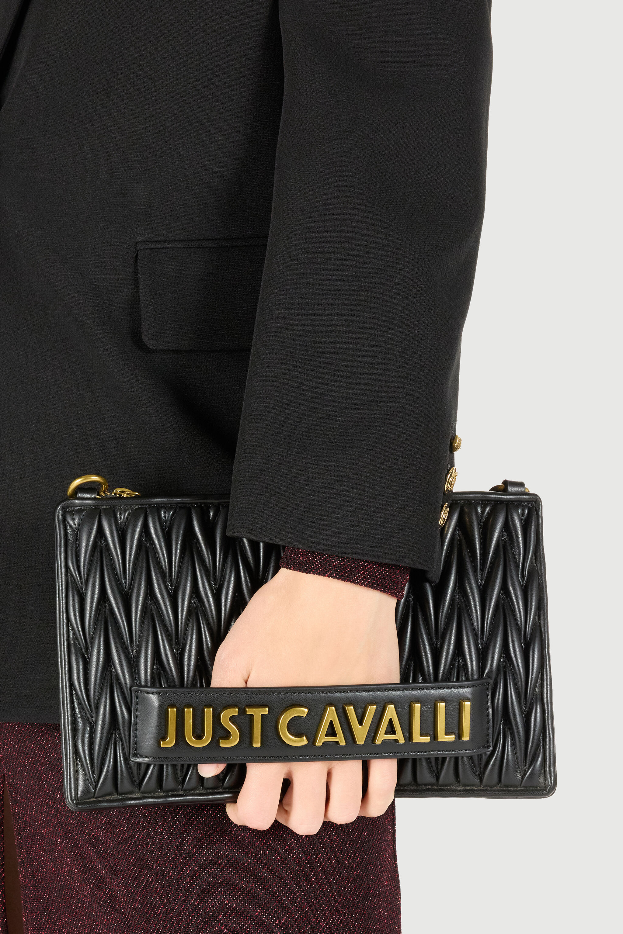 JC Clutch With Metal Lettering Black TFB063-TF428