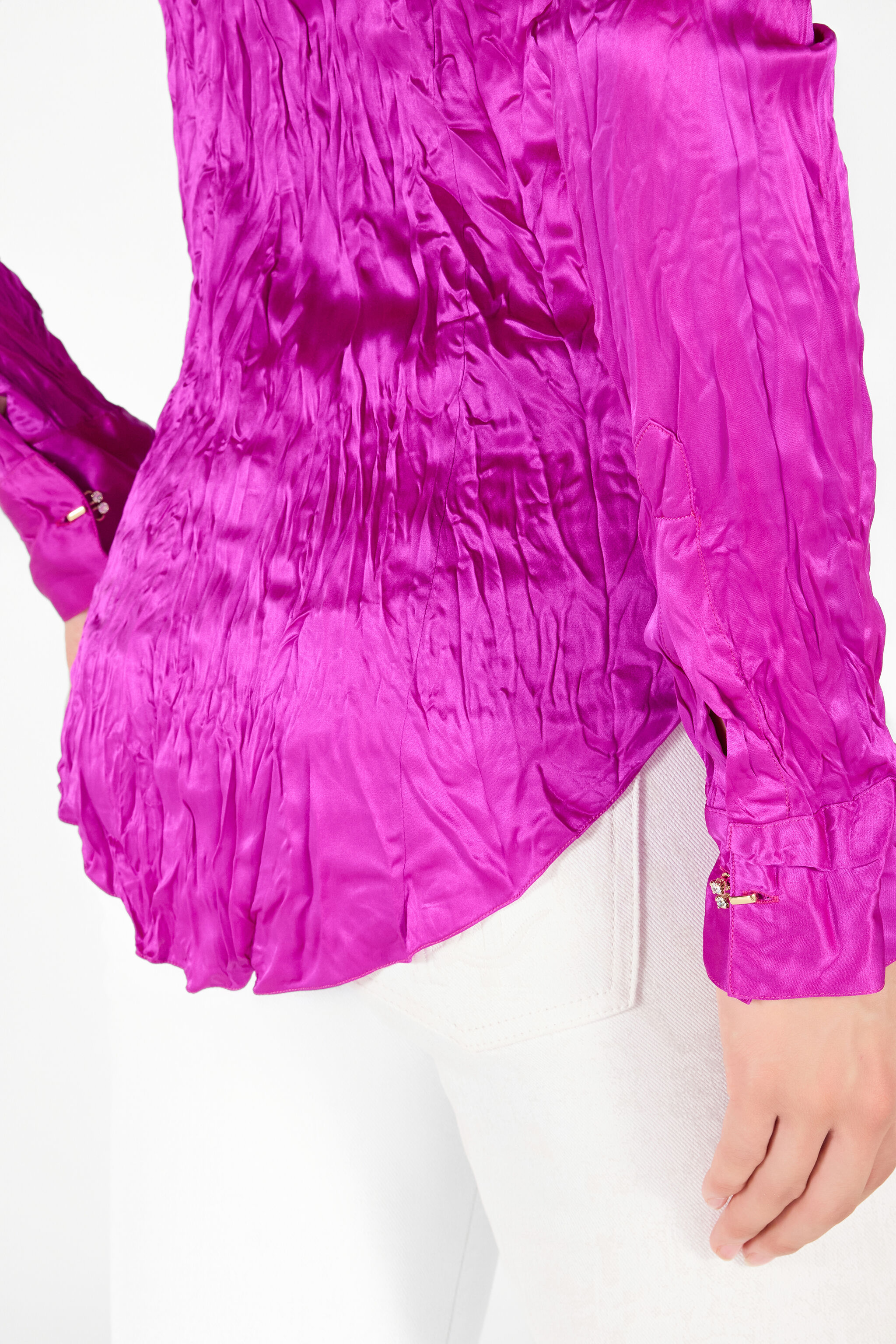 RC Chemise Structurée Unie Fuchsia UWT701-SE045