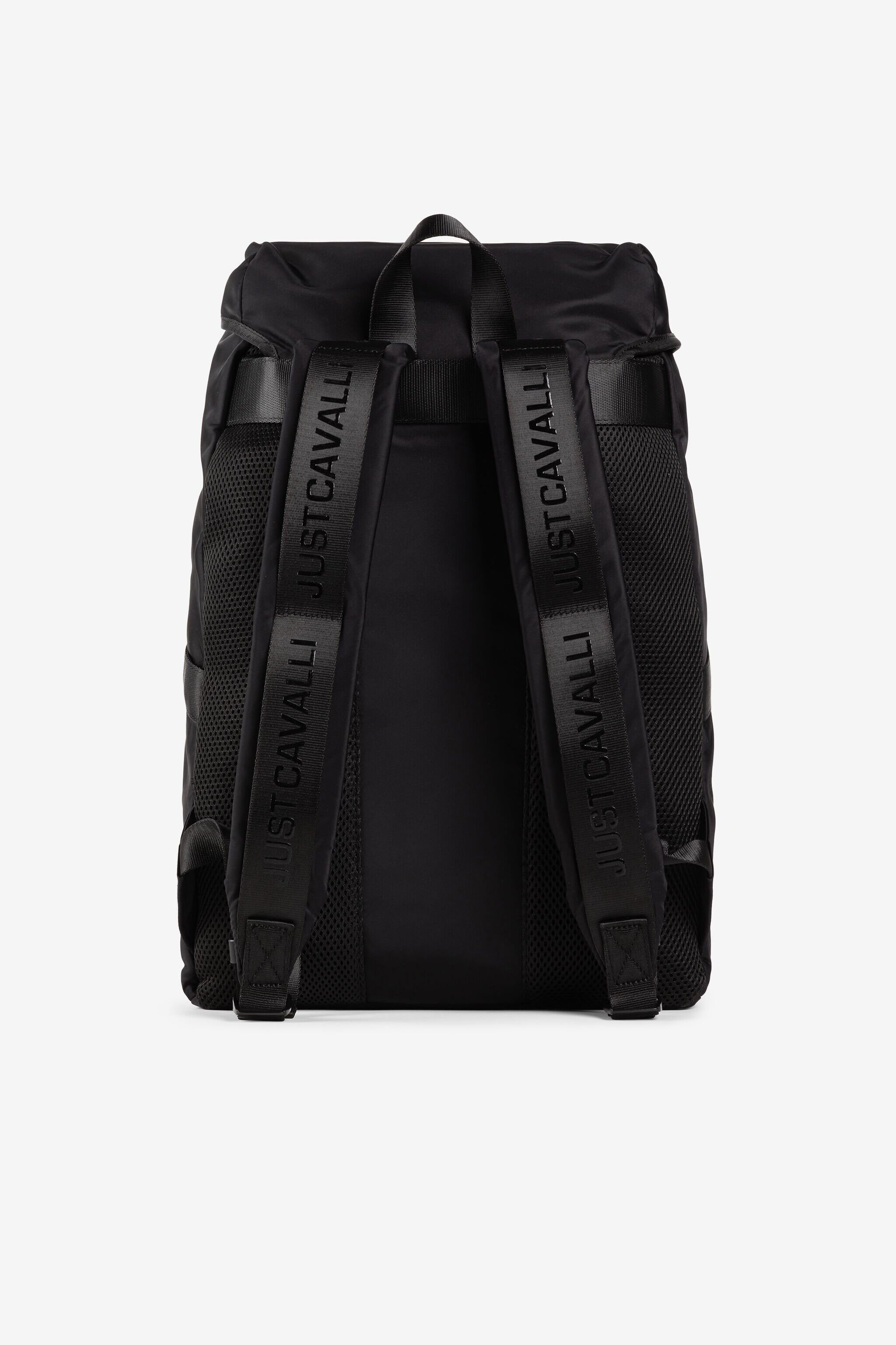 JC Just Cavalli Logo-Appliqué Backpack BLACK Q62347-Q1250
