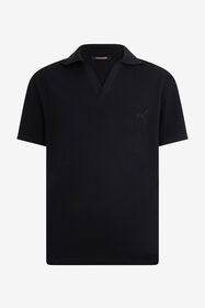 RC Polo Negro Con Cuello En V BLACK XNT64O-KB002