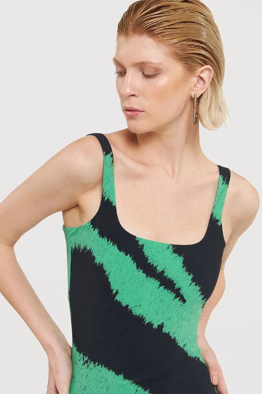 RC Midi dress with Zebra Tribute print RC Midi dress with Zebra Tribute print Green UWT139-OOP26