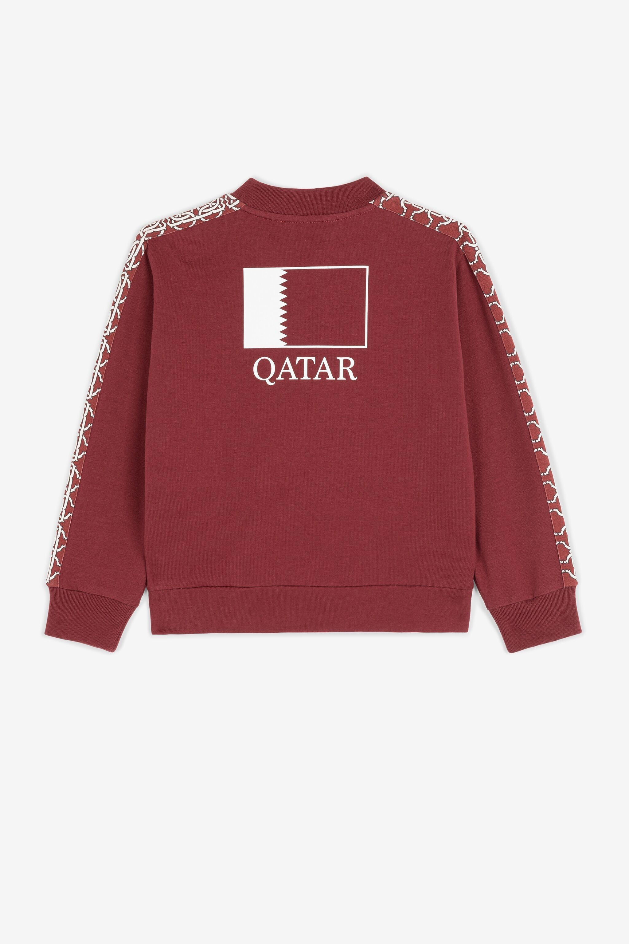 JU Sweatshirtjacke mit Print Dunkelrot PJT993-CF050