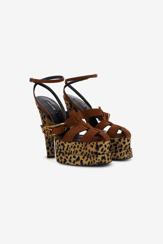 RC Platform sandals with strap Marron foncé SKS012-PZC19