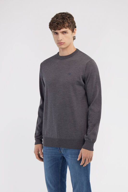RC Crewneck sweater with RC Dark gray NOM01B-MQ030