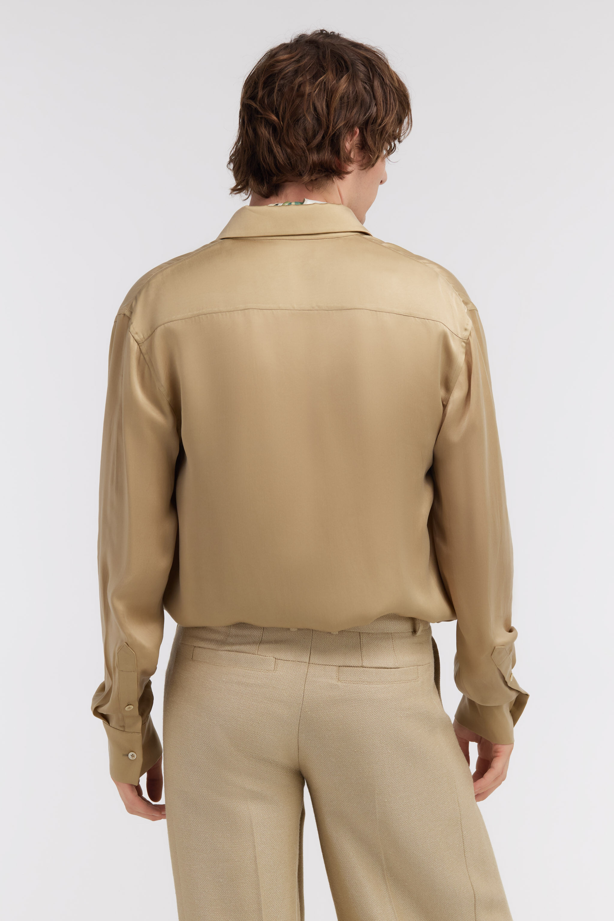 RC Camicia Beige Con Monogram RC Marrone chiaro SRT715-FLJ03