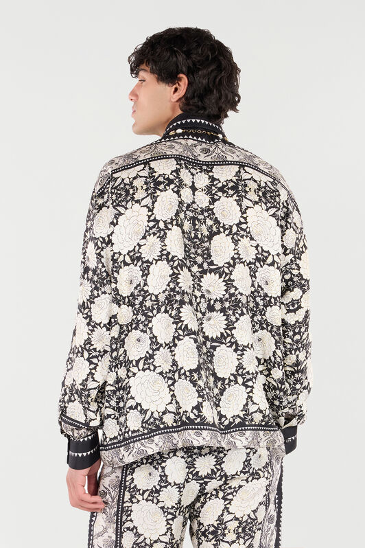 RC Silk Shirt with Floral Print RC Silk Shirt with Floral Print Black/White VNT724-4QP97