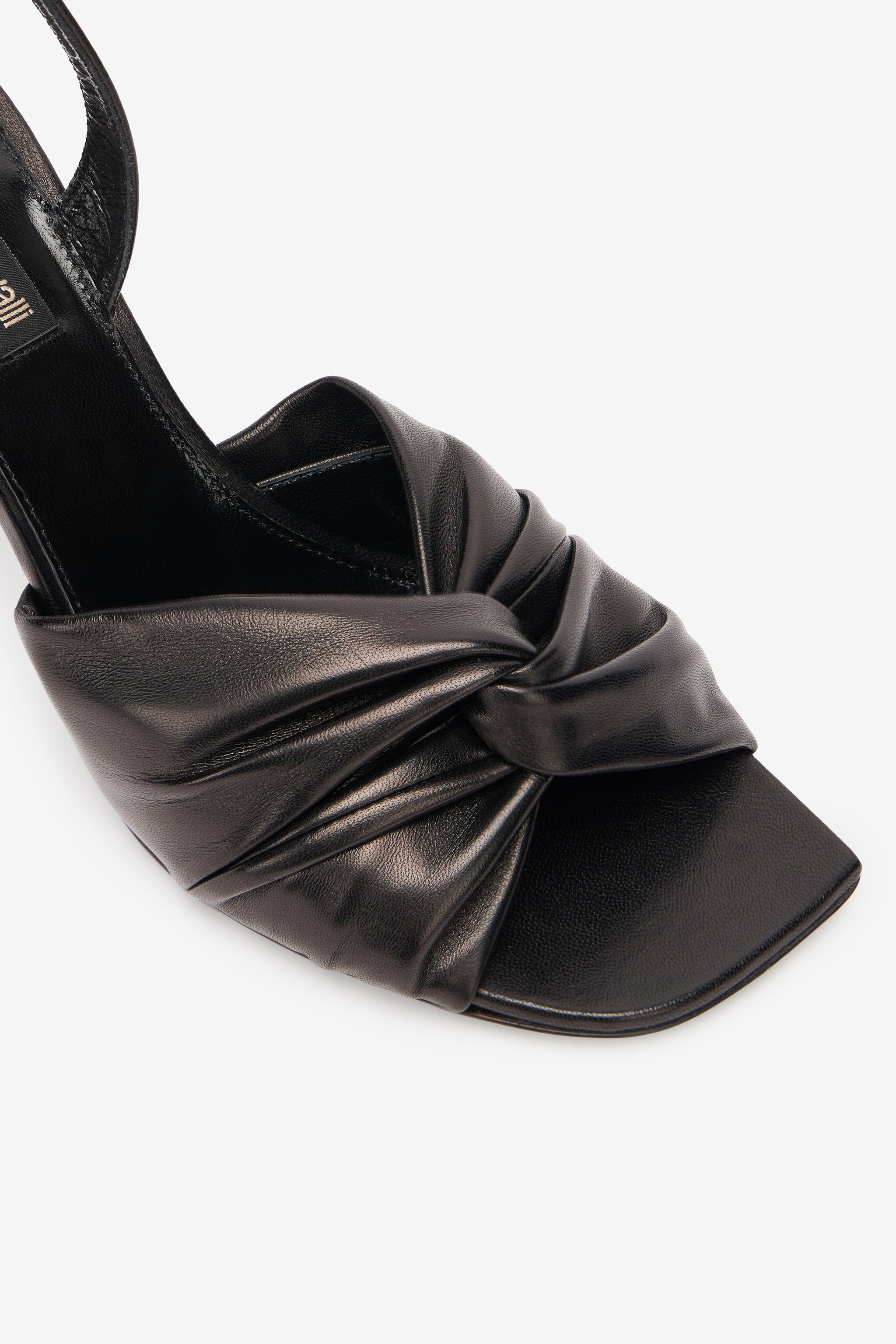 RC Leather Slingback Sandals Black UKS006-PN003
