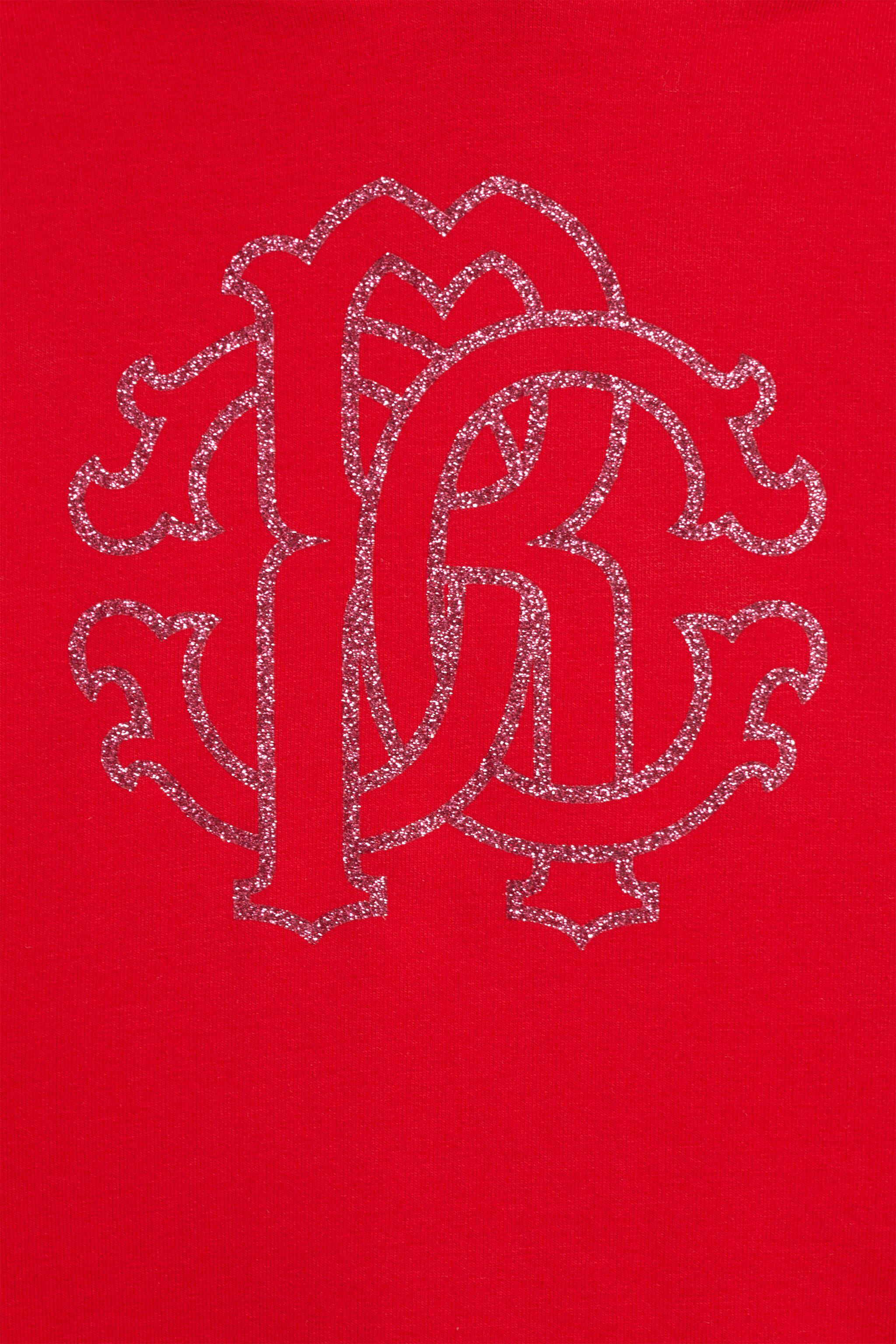 JU RC Monogram hooded sweatshirt dress RED JJT127-CF027