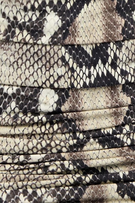 RC Mini Dress with Python Print Light Brown VWT152-LNQ75