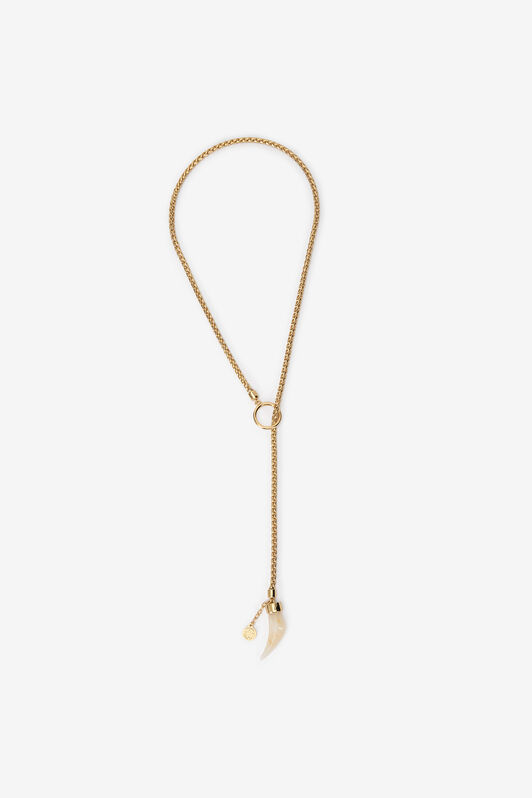 RC Gold Necklace with Fang Pendant RC Gold Necklace with Fang Pendant Gold UKG005-AM015