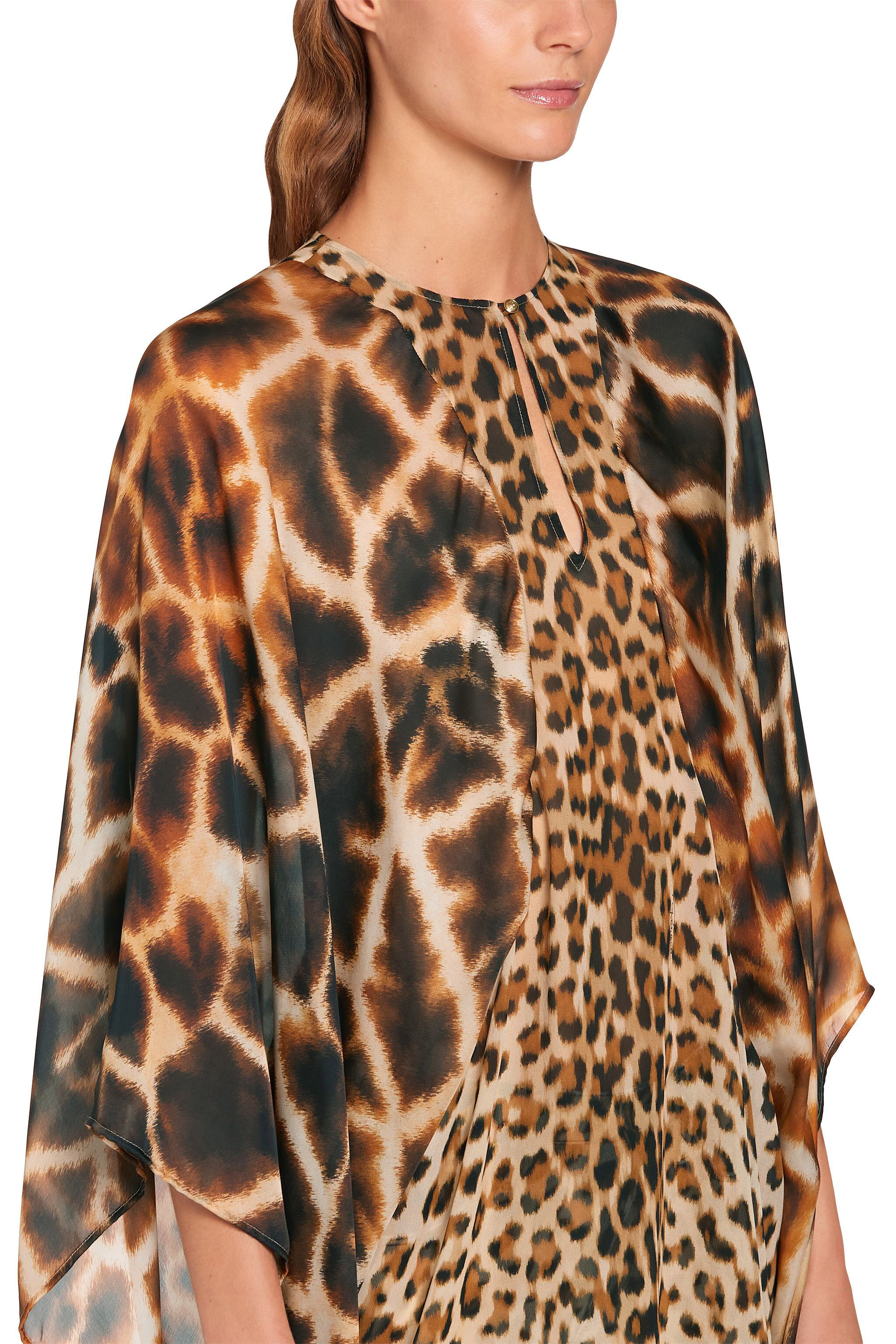 RC Caftan à imprimé Leopard Chine BRONZE/NARURAL KQT722-GFU30