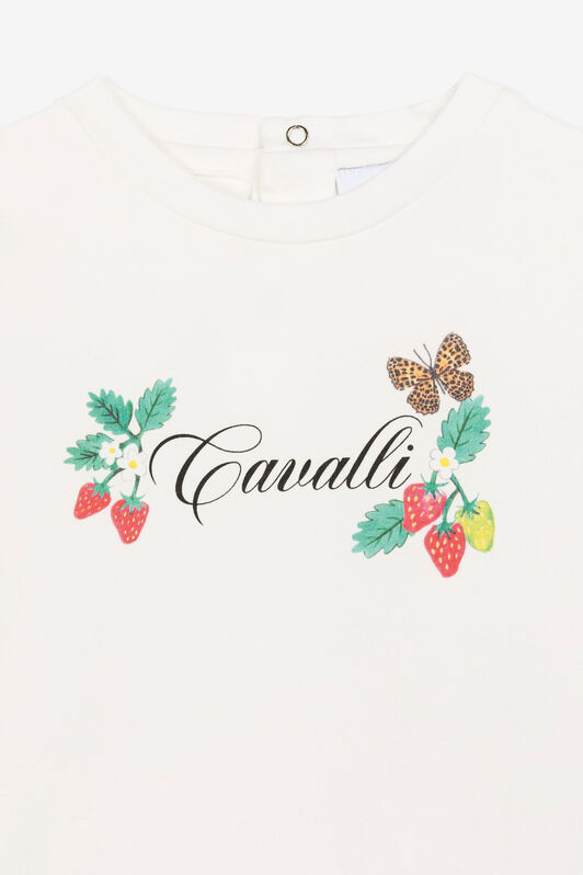 JU T-shirt con logo Bianco QJT616-JV025