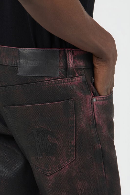 RC Washed-Effect Coated Jeans DARK RED SOJ20F-DLO11