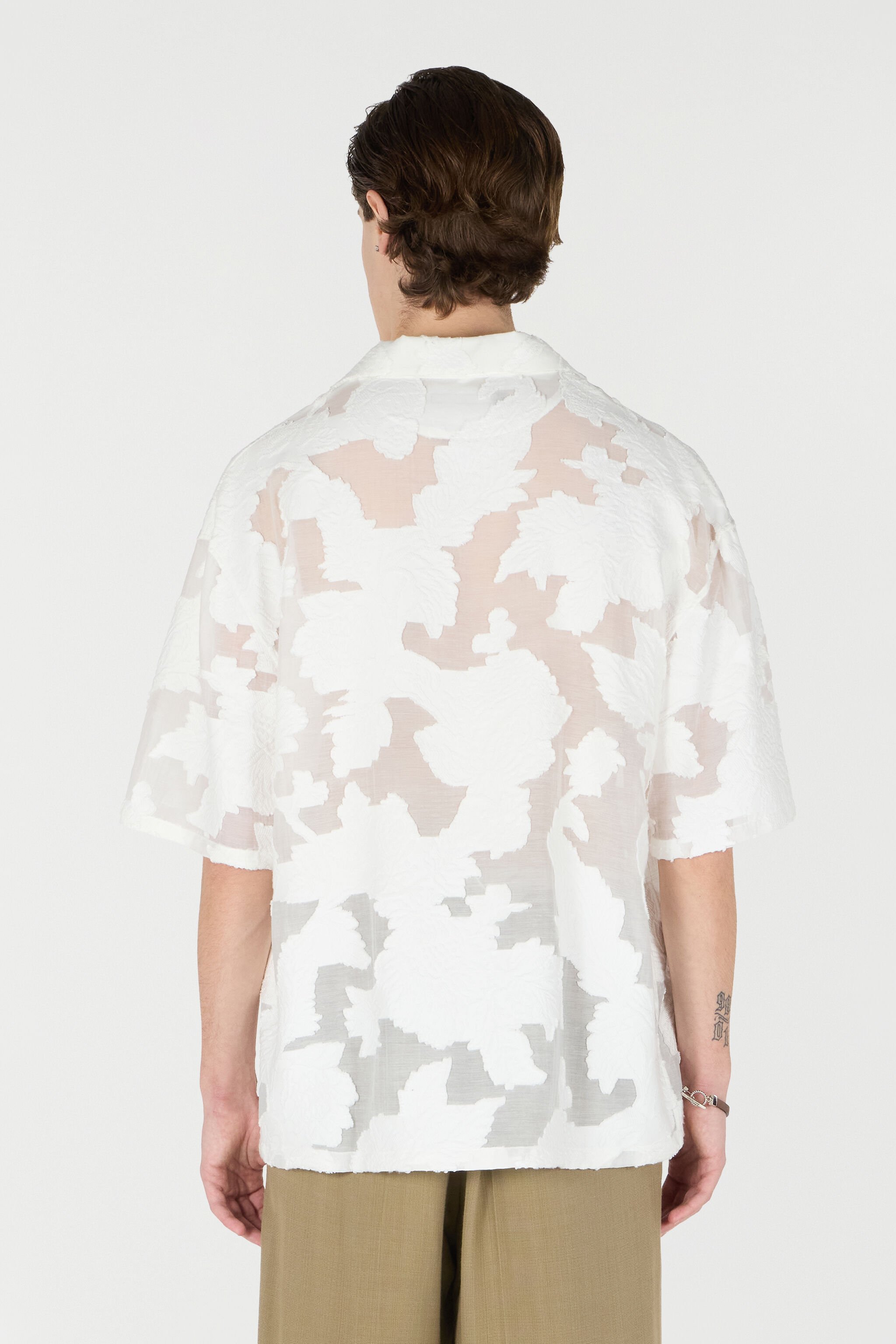 RC Bowling Shirt With Floral Pattern White URT760-FC021