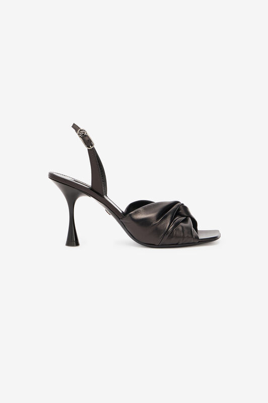 RC Leather Slingback Sandals Black UKS006-PN003