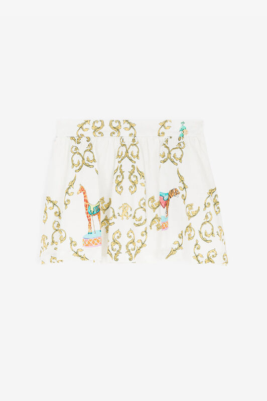 JU Filigree-Print Skirt JU Filigree-Print Skirt White RJT300-7GG82