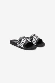 JC Schwarze Slide Sandalen BLACK/WHITE SFS070-SF317