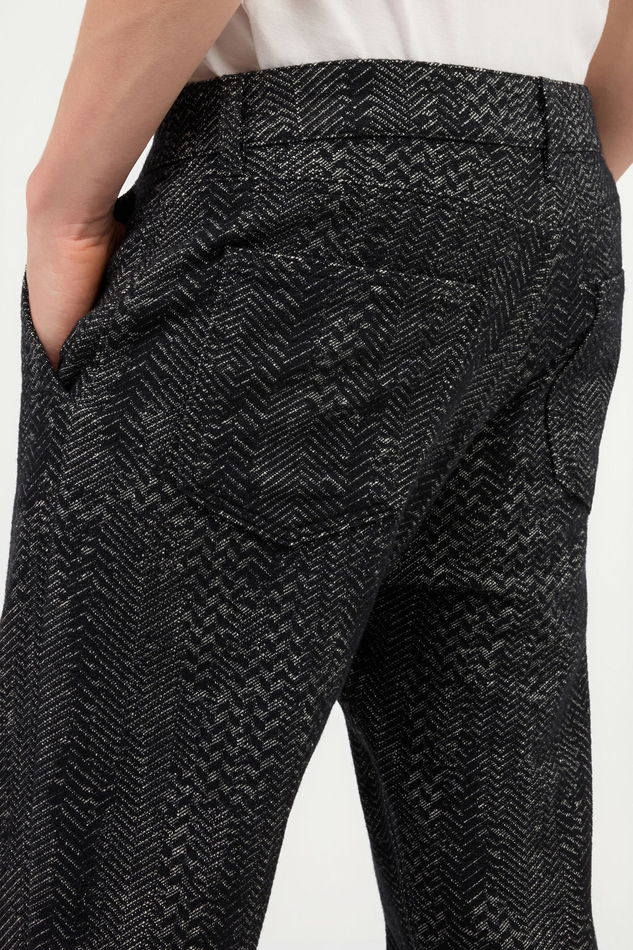 JC Schwarze Strukturierte Hose BLACK VFT016-VF016