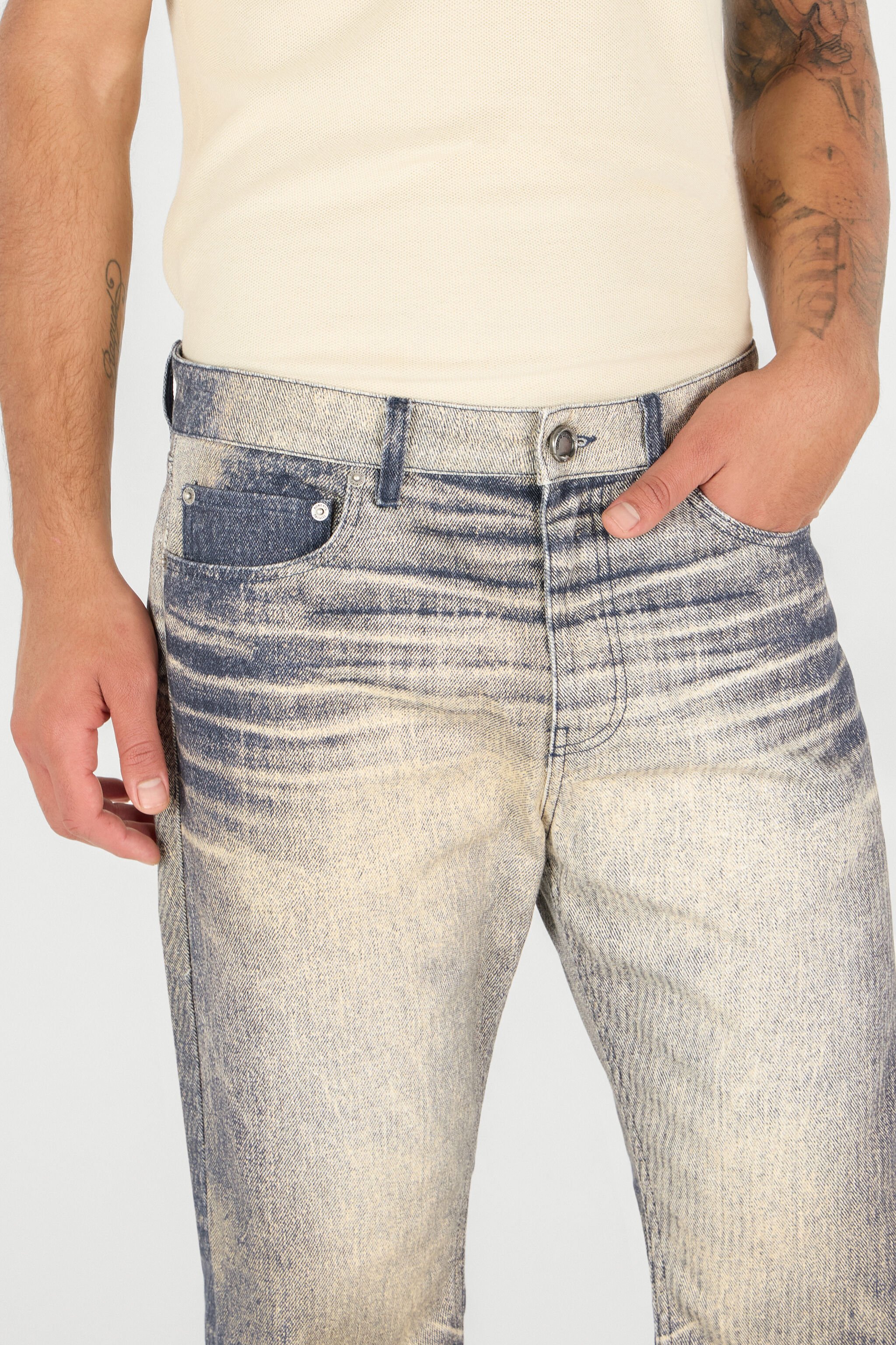 RC Man Cotton Trousers Bleu foncé UMJ216-4NO91