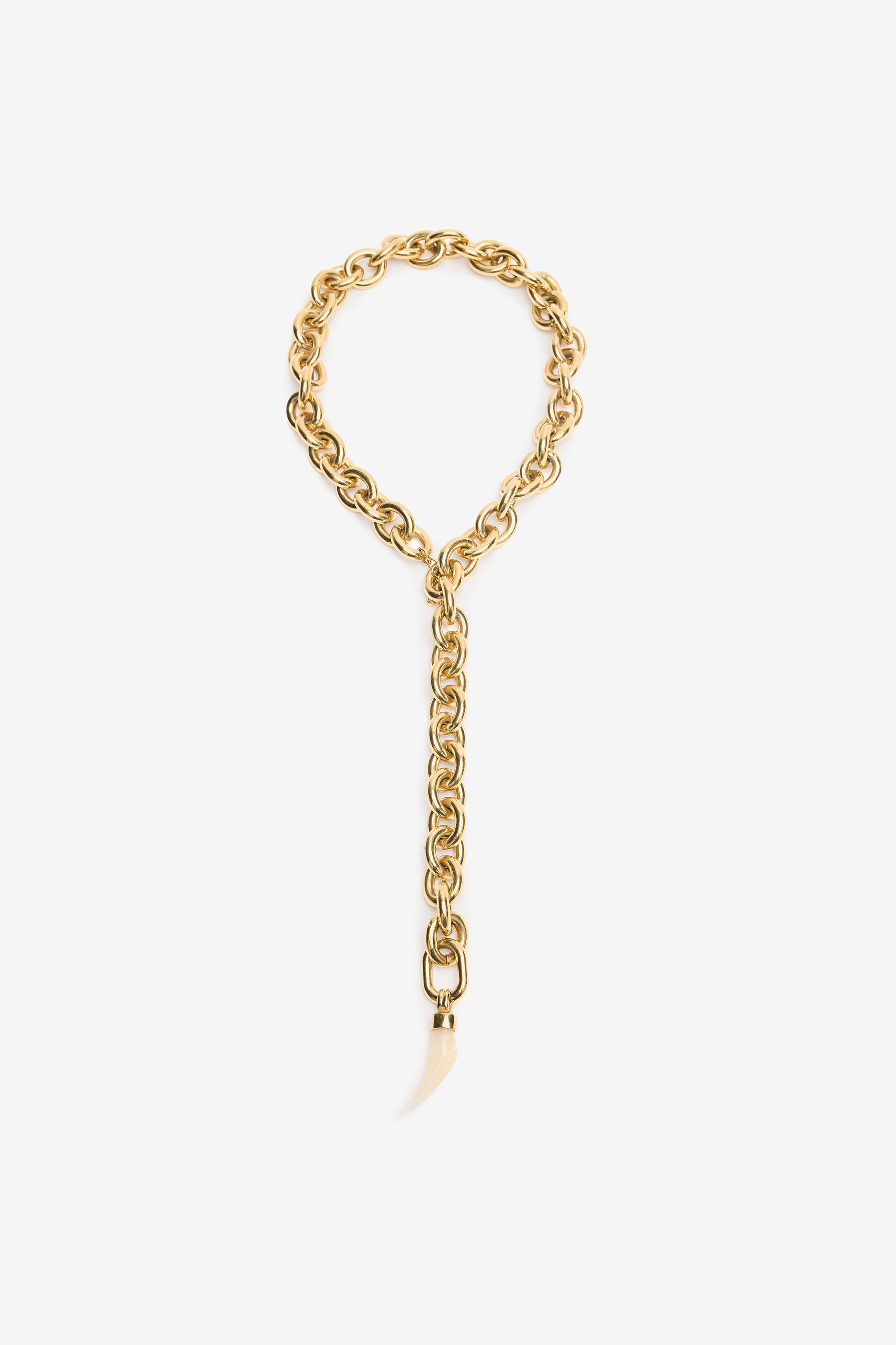 RC Necklace With Fang Charm Gold UKG002-AM015